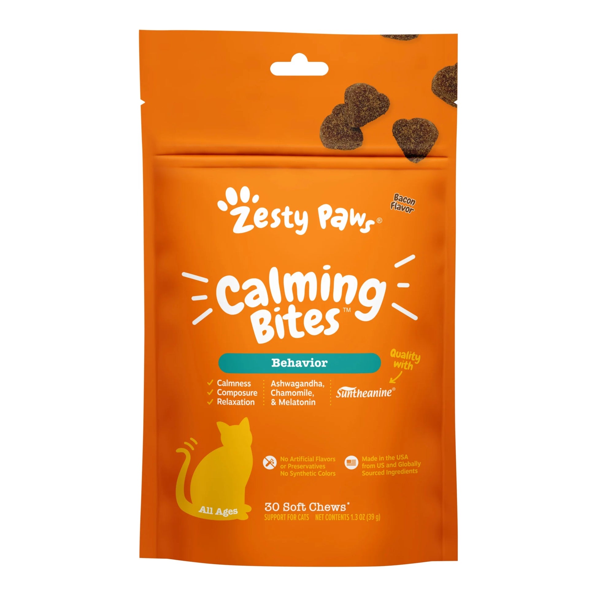 Calming Bites Bacon 30Ct - Cat (Pouch)